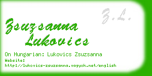 zsuzsanna lukovics business card